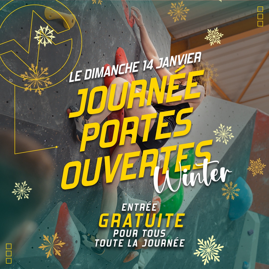 Journée Portes Ouvertes le 14 janvier à Vertical'Art Grenoble, escalade gratuite pour tous
