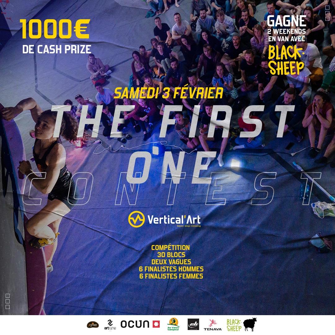 Contest #1 à Vertical'Art Grenoble samedi 3 février : Cash Prize de 1000€ pour "The first one"