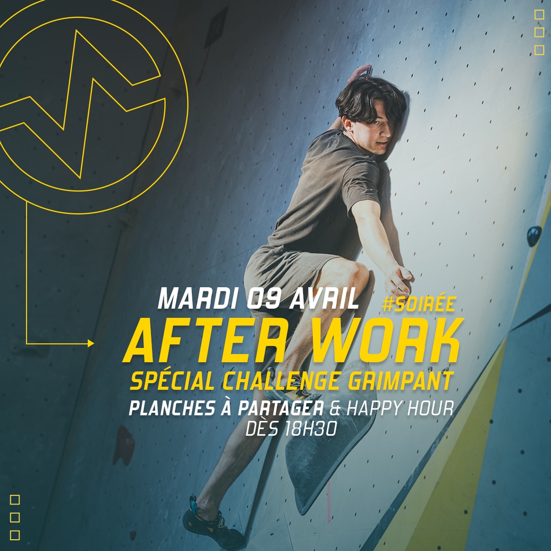 Afterwork mardi 9 avril à Vertical'Art Grenoble
