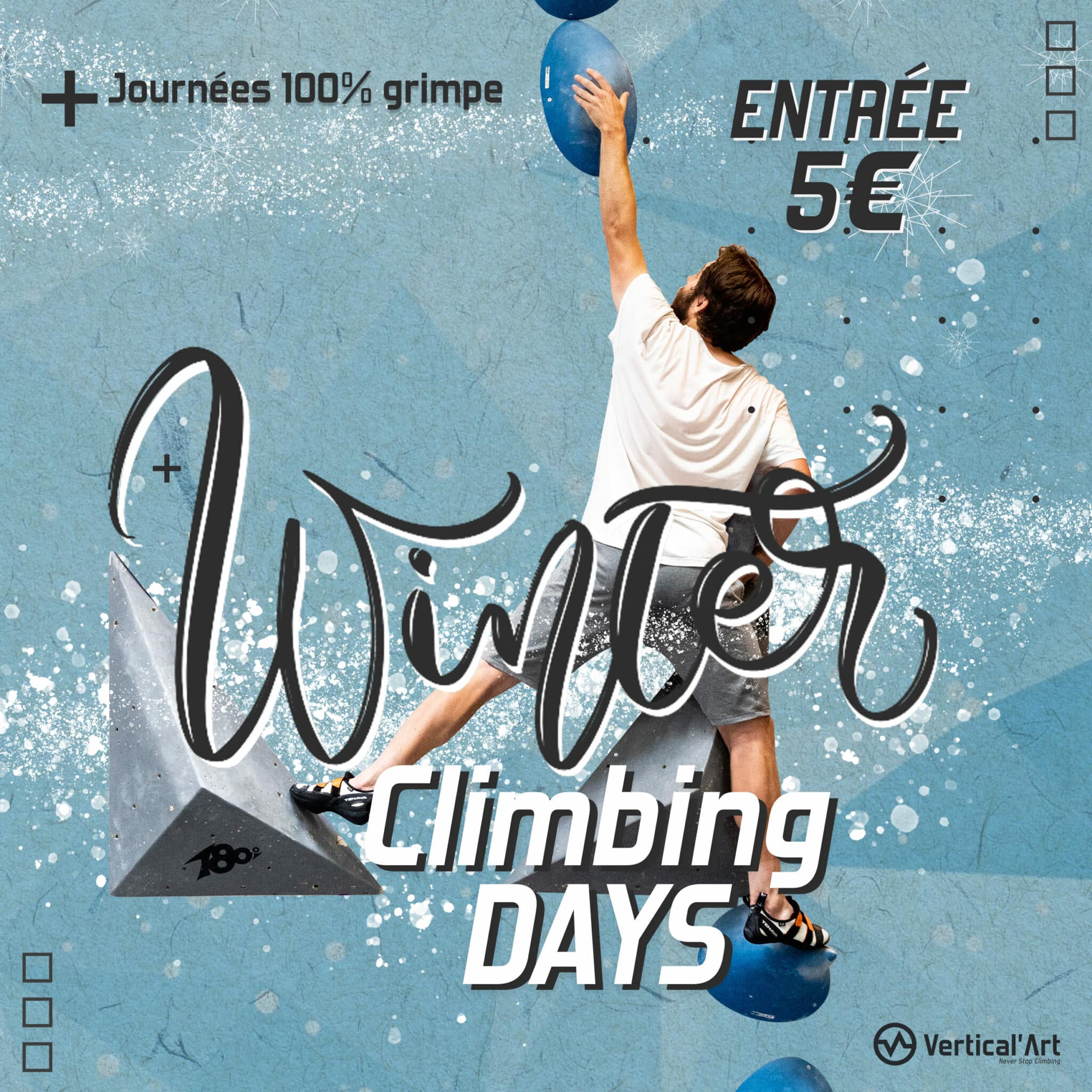 Winter Climbing Days à Vertical’Art Grenoble, escalade à 5€ pour tous pendant les vacances d'hiver