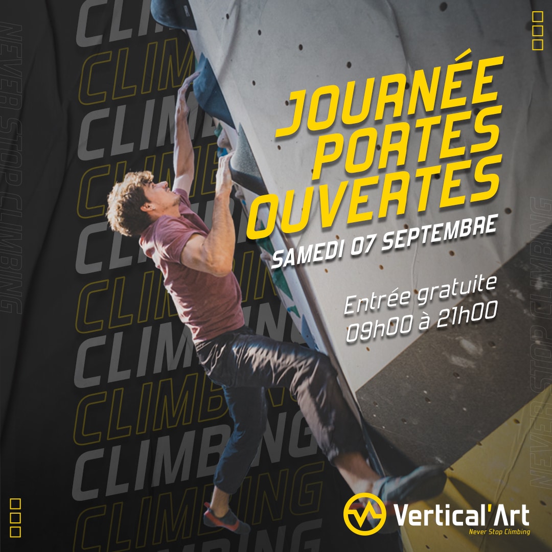 Journée Portes Ouvertes à Vertical'Art Grenoble samedi 7 septembre : Découvrez l'escalade gratuitement !